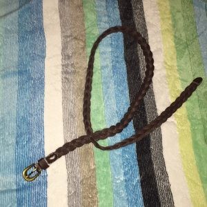 Brown braided belt